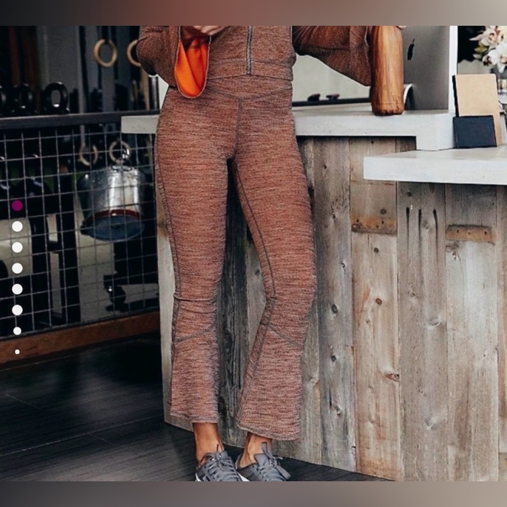 Free People Movement Off The Grid flared leggings in a burnt orange